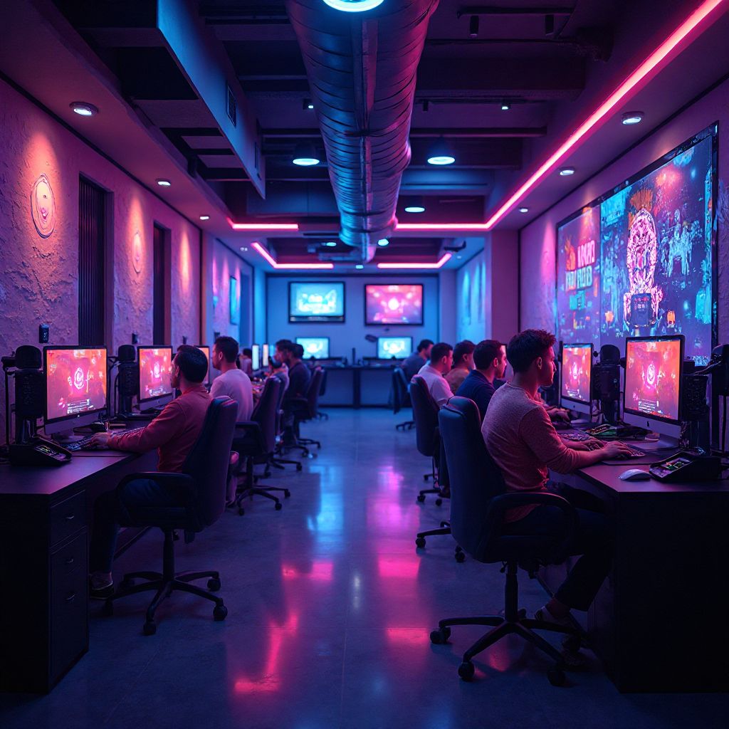 Інтер'єр комп'ютерного клубу GameZone